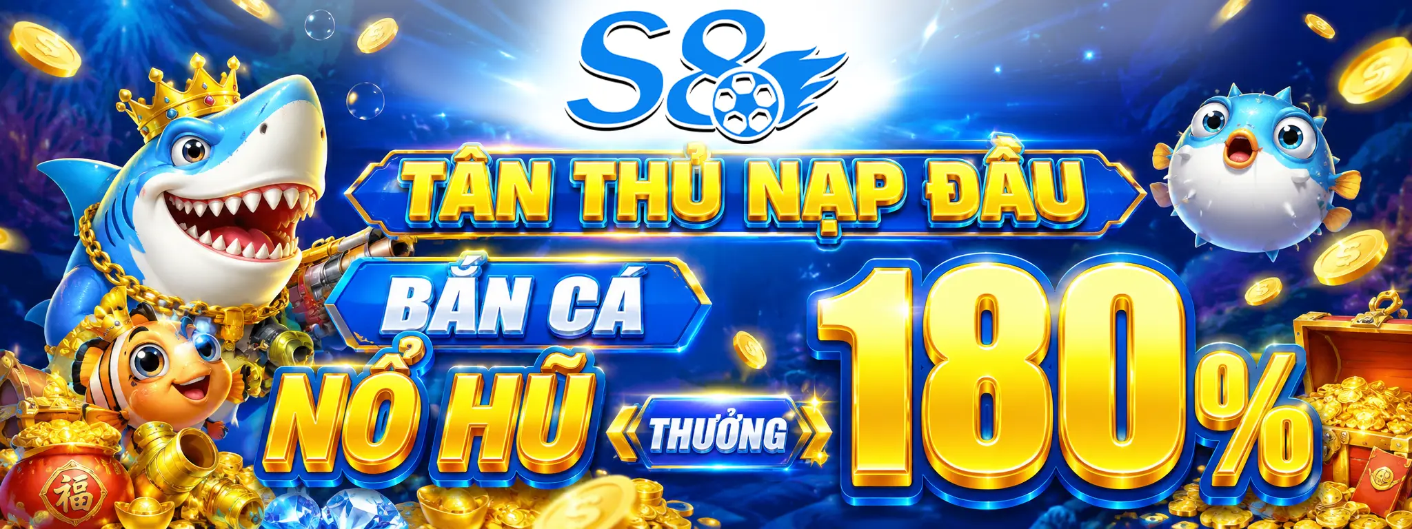Banner chuyên mục slot, nổ hũ và game bài S8